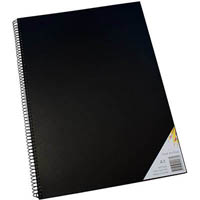 quill visual art diary 110gsm 200 page a3 pp black