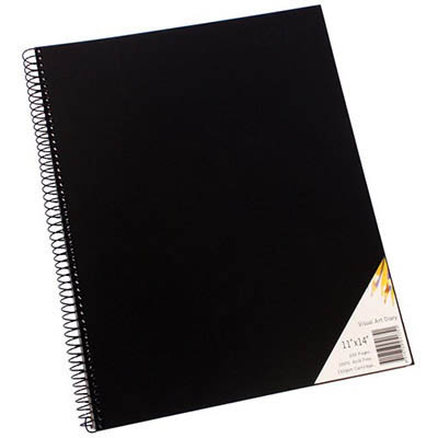 Image for QUILL VISUAL ART DIARY 110GSM 200 PAGE 279 X 356MM PP BLACK from Surry Office National