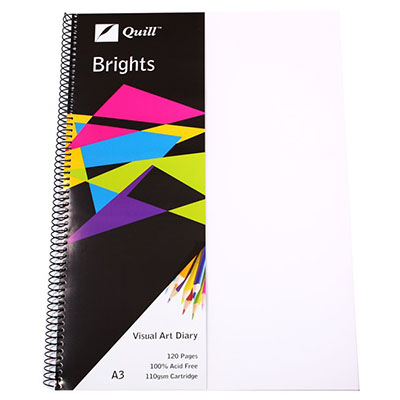 Image for QUILL VISUAL ART DIARY 110GSM 120 PAGE A3 PP FROST from Mackay Business Machines (MBM) Office National