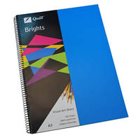 quill visual art diary 110gsm 120 page a3 pp marine blue