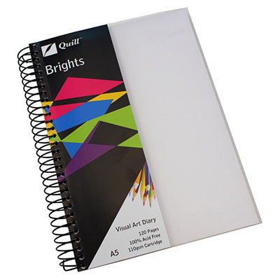 Image for QUILL VISUAL ART DIARY 110GSM 120 PAGE A5 PP FROST from OFFICE NATIONAL CANNING VALE