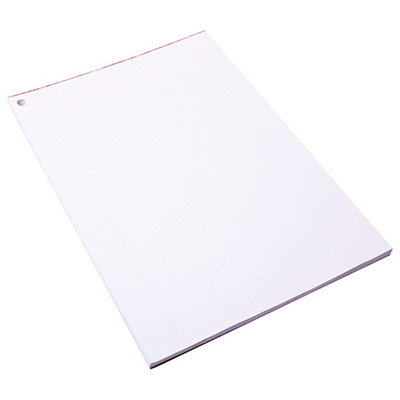 Image for QUILL EXAM PAD RED MARGIN 60GSM 90 LEAF A4 WHITE from Emerald Office Supplies Office National