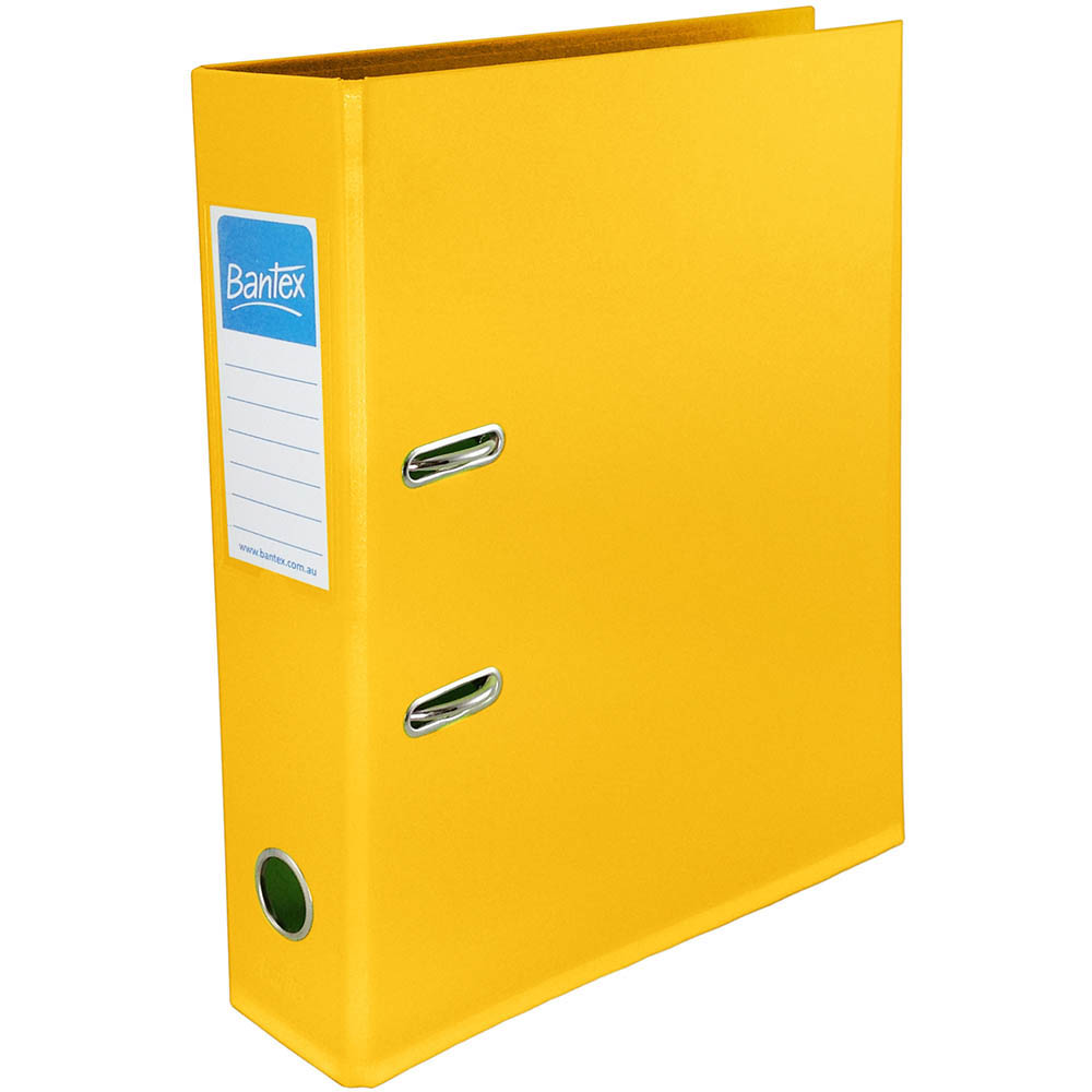 Image for BANTEX LEVER ARCH FILE PP 75MM A4 YELLOW from Mackay Business Machines (MBM) Office National