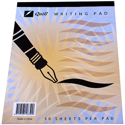 Image for QUILL RULED WRITING PAD 50 LEAF 250 X 200MM WHITE from Office National Sydney Stationery