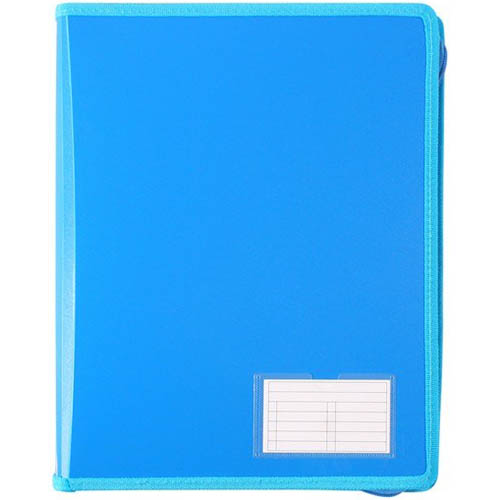 Image for BANTEX ZIPPER RING BINDER 2D 25MM A4 BLUE from Office National Sydney Stationery