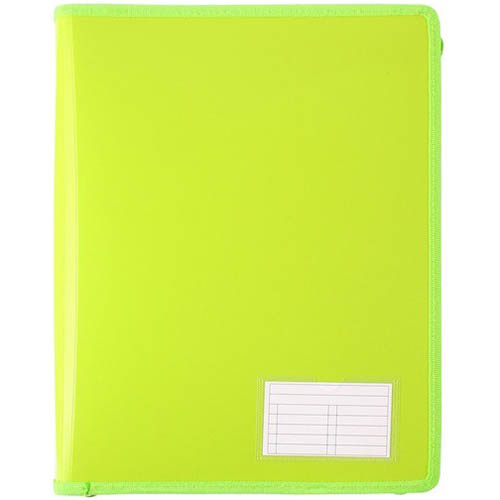 Image for BANTEX ZIPPER RING BINDER 2D 25MM A4 LIME GREEN from OFFICE NATIONAL CANNING VALE