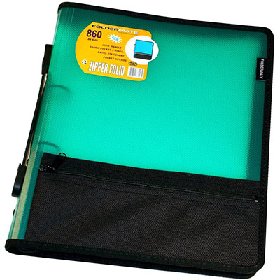 Image for BANTEX ZIPPER RING BINDER FOLIO PP 2R 25MM A4 GREEN from Surry Office National