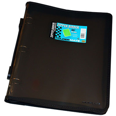 Image for BANTEX ZIPPER RING BINDER WITH HANDLE 3R 25MM A4 SMOKE from Pirie Office National