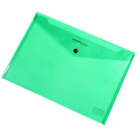 foldermate document wallet pop gear pp button closure a4 green