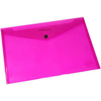 foldermate document wallet pop gear pp button closure a4 pink