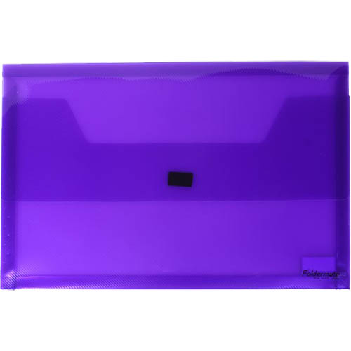 Image for FOLDERMATE DOCUMENT WALLET POP GEAR PP HOOK AND LOOP CLOSURE FOOLSCAP PURPLE from Office National