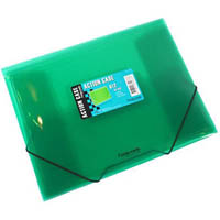 foldermate document wallet pop gear pp elastic closure a4 green