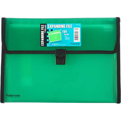 Image for FOLDERMATE POP GEAR EXPANDING FILE 13 POCKET BUCKLE CLOSURE A4 GREEN from PaperChase Office National