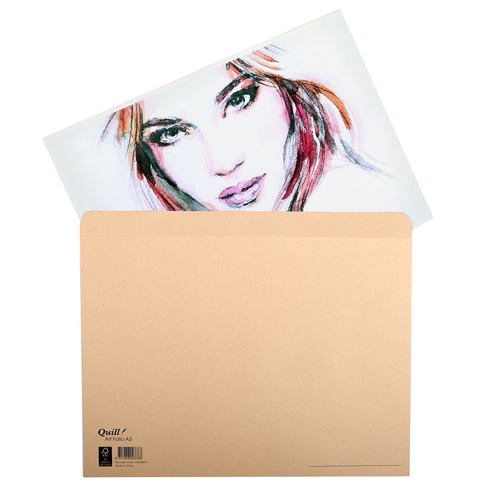 Image for QUILL KRAFT FOLIO WITH FLAP A3 from Office National Caloundra Business Supplies