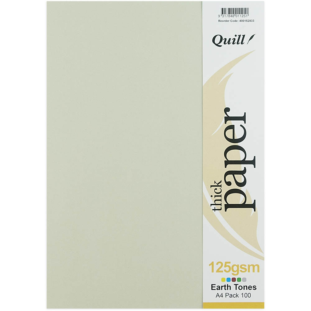 Image for QUILL COVER PAPER 125GSM A4 EARTH TONES ASSORTED PACK 100 from Pirie Office National