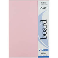 quill colourboard 210gsm a4 pastel assorted pack 100