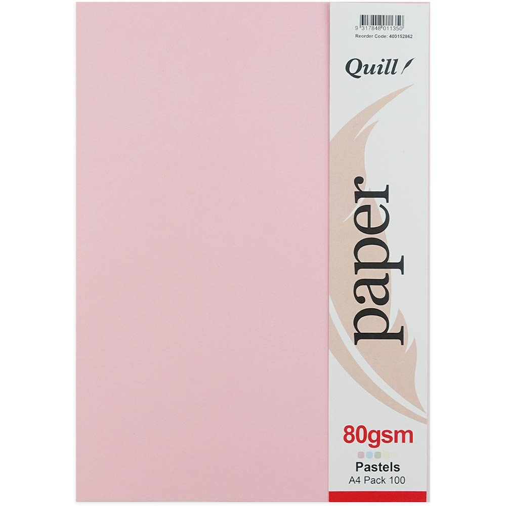Image for QUILL PAPER 80GSM A4 PASTELS ASSORTED PACK 100 from Ezi Office National Tweed