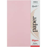 quill paper 80gsm a4 pastels assorted pack 100