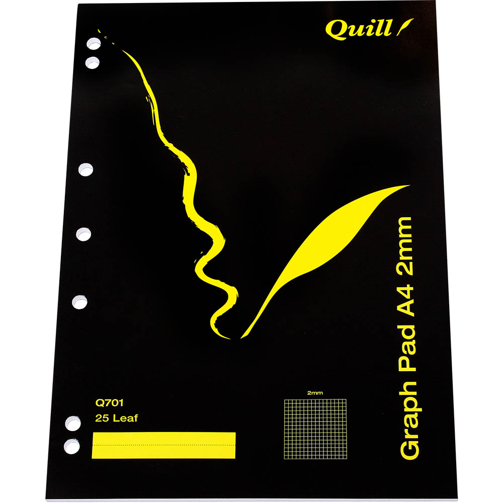 Image for QUILL Q701 GRAPH PAD 2MM 25 LEAF A4 from Paul John Office National