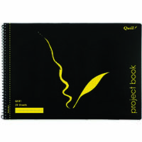 quill project book 70gsm pp 20 page 252 x 360mm black