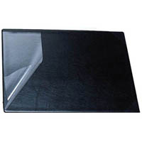 bantex desk pad with clear corners 490 x 650mm black