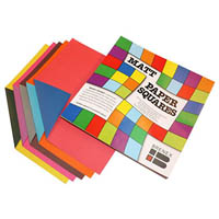 brenex matt square paper shapes double side 254 x 254mm assorted pack 360