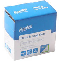 bantex hook and loop dots 22mm x 1.8m white pack 150