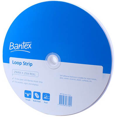 Image for BANTEX LOOP STRIP 25MM X 25M WHITE from Axsel Office National