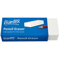 bantex pencil eraser small white