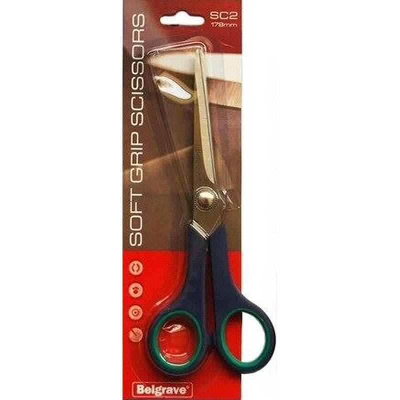 Image for BELGRAVE SC2 SOFT GRIP SCISSORS 178MM BLUE from PaperChase Office National