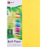 quill xl multioffice coloured a4 copy paper 80gsm lemon pack 500 sheets