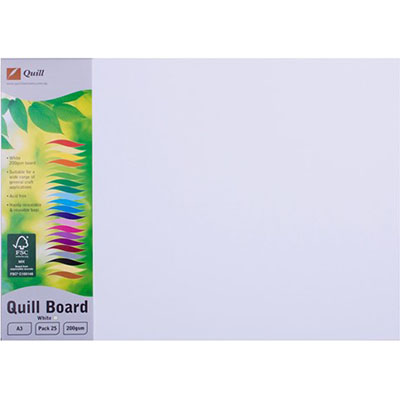 Image for QUILL BOARD 200GSM A3 WHITE PACK 25 from Express Office National