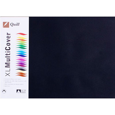 Image for QUILL COVER PAPER 125GSM A3 BLACK PACK 250 from Surry Office National