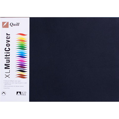 Image for QUILL COVER PAPER 125GSM A3 BLACK PACK 500 from Ezi Office National Tweed