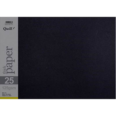 Image for QUILL COLOURED A3 COPY PAPER 125GSM BLACK PACK 250 from BACK 2 BASICS & HOWARD WILLIAM OFFICE NATIONAL