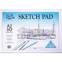 quill premium sketch pad 110gsm 50 leaf a2 white
