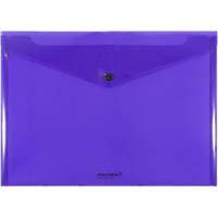 foldermate document wallet pop gear pp button closure a4 purple