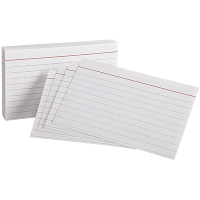 Image for QUILL RULED SYSTEM CARDS 210GSM 203 X 127MM WHITE PACK 100 from Office National