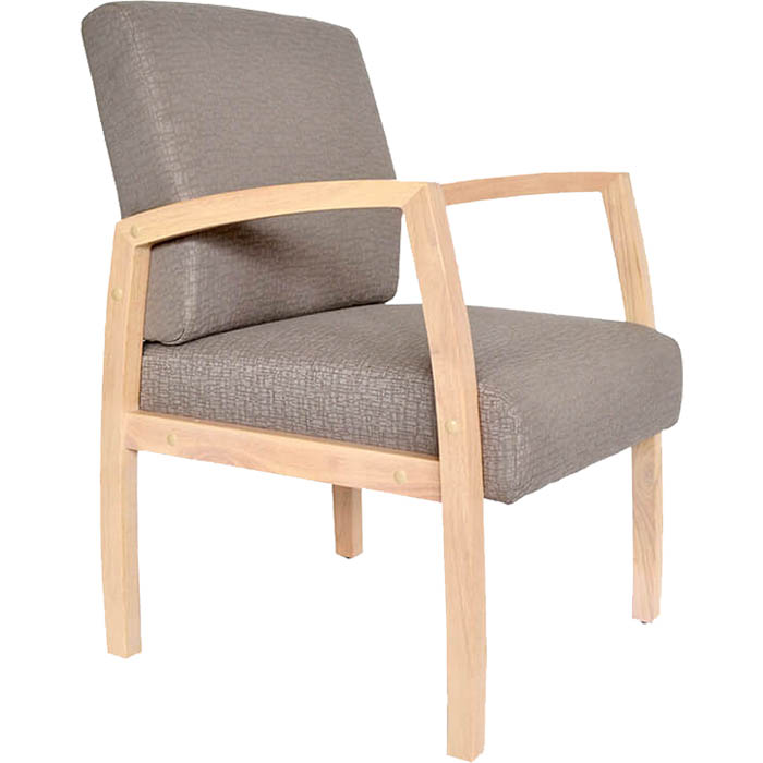 Image for BELLA GUEST CHAIR MEDIUM BACK TIMBER FRAME GRAVEL FABRIC from Pirie Office National