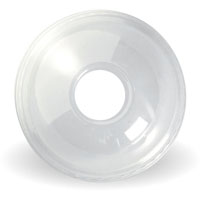 biopak biocup pla dome hole cup lid 22ml clear pack 100