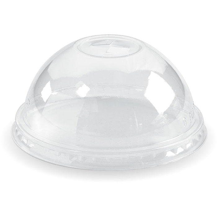 Image for BIOPAK BIOCUP PLA DOME X-SLOT CUP LID FITS 300-700ML CLEAR PACK 100 from AASTAT Office National