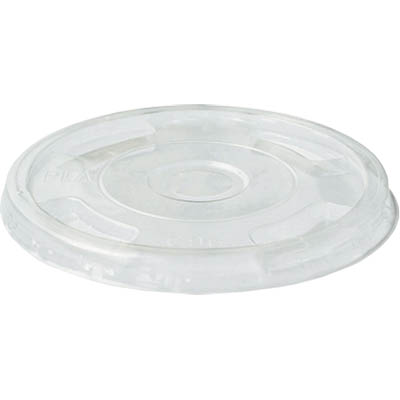 Image for BIOPAK BIOCUP PLA FLAT CUP LID 96MM CLEAR PACK 100 from Premier Office National