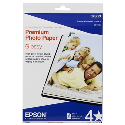 Image for EPSON C13S042544 GLOSSY PHOTO PAPER 200GSM 5 X 7 INCH WHITE PACK 20 from Office National Limestone Coast