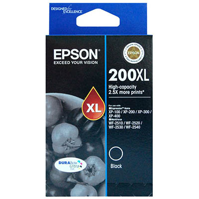 Image for EPSON 200XL INK CARTRIDGE HIGH YIELD BLACK from Emerald Office Supplies Office National