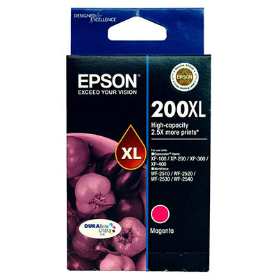 Image for EPSON 200XL INK CARTRIDGE HIGH YIELD MAGENTA from Surry Office National