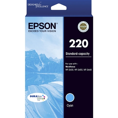 Image for EPSON 220 INK CARTRIDGE CYAN from Office National