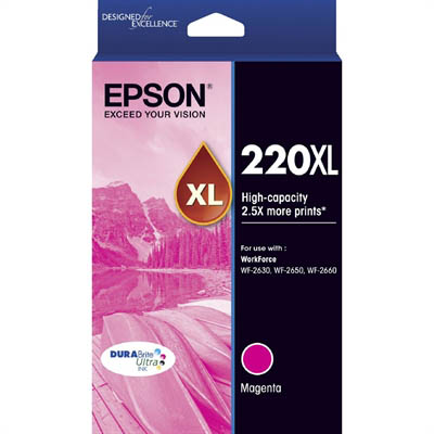 Image for EPSON 220XL INK CARTRIDGE HIGH YIELD MAGENTA from Office National Limestone Coast