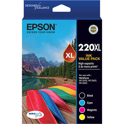 Image for EPSON 220XL INK CARTRIDGE HIGH YIELD VALUE PACK 4 from The Stationery Company Office National (Midvale)
