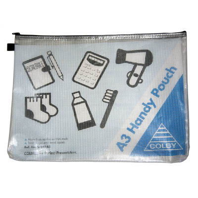 Image for COLBY HANDY POUCH PENCIL CASE ZIP CLOSURE A3 BLACK from Office National ONE Solution Business Supplies