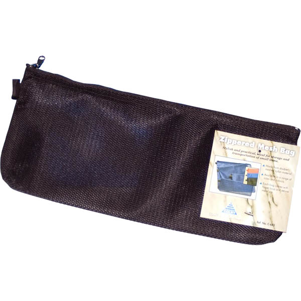 Image for COLBY MESH BAG PENCIL CASE NYLON ZIPPERED 135 X 330MM BLACK from Angletons Office National